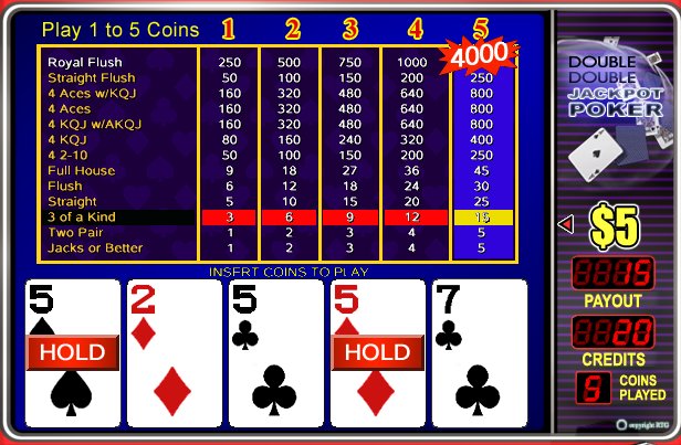 Double Double Jackpot Poker Video Poker Game